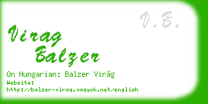 virag balzer business card